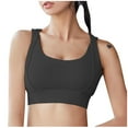 thumbnail image 1 of Bigersell Comfy Bras for Women Deals Women's Sports Bra with Shock-Absorbing Shoulder Straps Gathering and Covering Breasts Lace Bra Style F-1316 Black S, 1 of 4