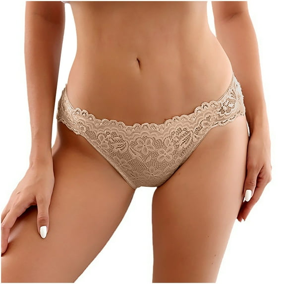 Bigersell Cotton Boyshort Underwear for Women Clearance Plus Size Underwear Bikini Panty Style P-1454 Spandex Thong Panties Ladies Thong Briefs High Waist Women's Bikini Panties Coffee L