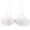 thumbnail image 1 of Bigersell Cotton Bras for Women No Underwire Deals Fashion Women Plus Size Solid Color Front Opening Buckle No Underwire Fixed Cup Gathering Daily Bra Sport Bra Style F-1258 White 34, 1 of 2