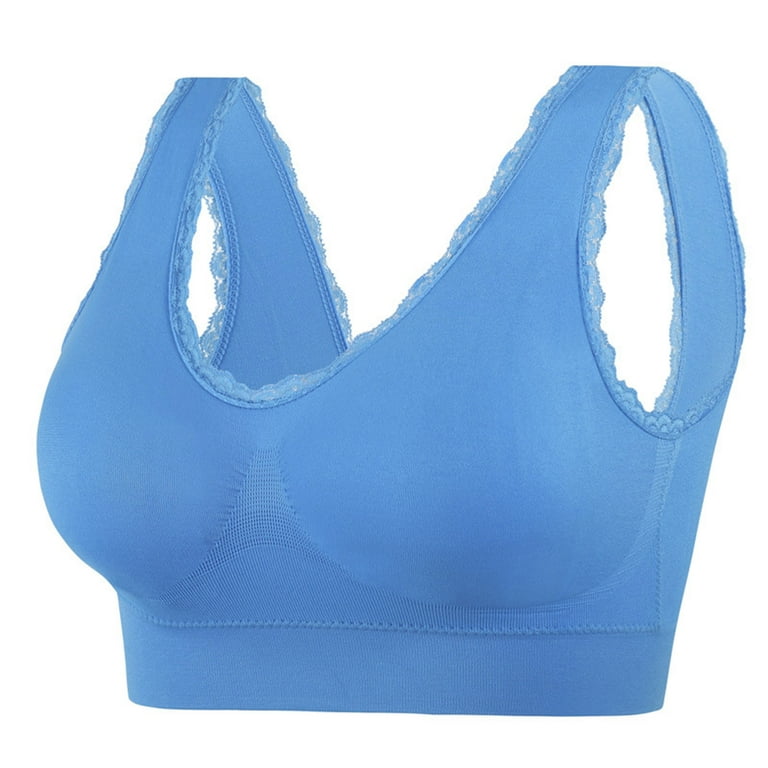 Bigersell Cotton Bras for Women Wirefree Clearance Padded Push up Bras for  Women Balconette Bra Style B2499 V-Neck Seamless Bras Pull-On Bra Closure  Big Girls Size Lounge Bras for Women Blue XL 