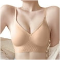 thumbnail image 1 of Bigersell Cotton Bras for Women Wirefree Trendy Comfortable Without Underwire Bra Full-Figure Bra Style F-1009 Pinks XL, 1 of 5