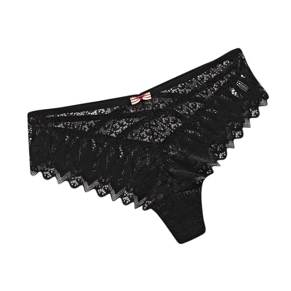 Bigersell Cotton Cheeky Underwear for Women Clearance Cute Underwear Seamless Panty Style P-921 Polyester Cheeky Panties Lace Thongs Ladies Briefs High Waist Women's Bikini Panties Black L