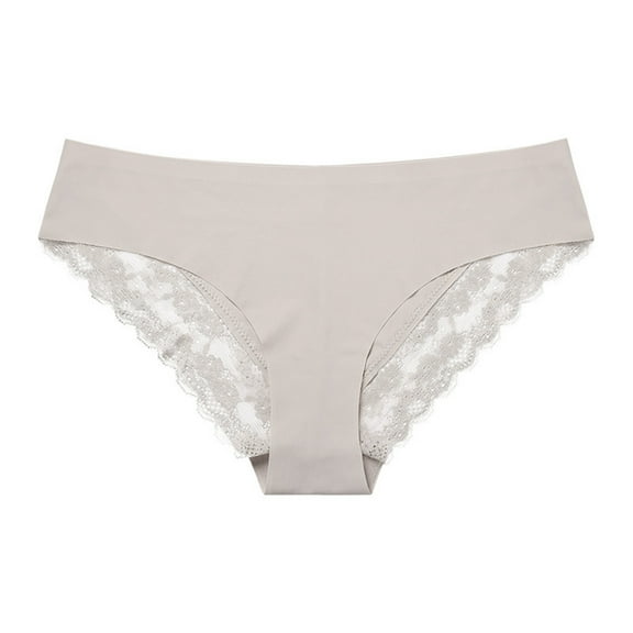Bigersell Cotton Seamless Underwear Women Clearance Seamless Underwear Women Pack Tangas Panty Style P-31 Spandex Thong Panties No Show Thongs Ladies Briefs High Waist Women's Panties White M