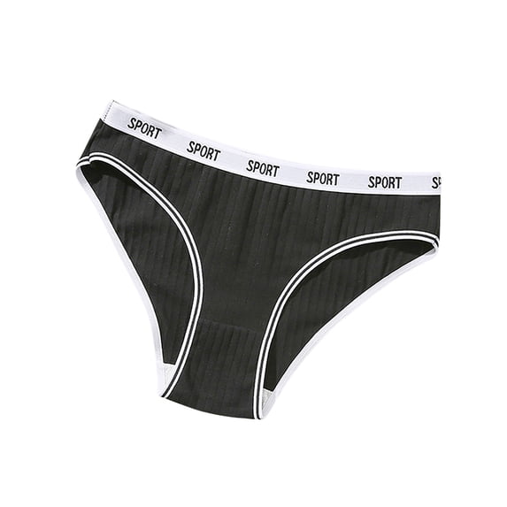 Bigersell Cotton No Show Underwear Women Clearance Period Underwear Teens Bikini Panty Style P-653 Spandex Thong Panties Thongs Briefs High Waist Women's Bikini Panties Black M