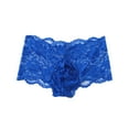 thumbnail image 1 of Bigersell Cotton No Show Underwear Women Clearance Women Underwear Cotton Seamless Panty Style P-367 Polyester Cheeky Panties Thongs Briefs High Waist Women's Bikini Panties Blue L, 1 of 7