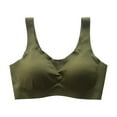thumbnail image 1 of Bigersell Cotton Sports Bras for Women Deals Underwire Bra Bralette Bra Style R2955 V-Neck Convertible Bras Pull-On Bra Closure Women Size Balconette Bras Army Green S, 1 of 2