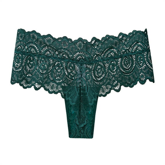 Bigersell Cotton Thong Underwear for Women Clearance Matching Underwear Bikini Panty Style P-1204 Spandex Thong Panties Thongs Briefs High Waist Women's Bikini Panties Green L