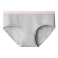 thumbnail image 1 of Bigersell Cotton Thong Underwear for Women Clearance Womens Briefs Underwear Thong Panty Style P-1005 Nylon Period Panties Cotton Thongs Briefs Mid Waist Women's Briefs Gray M, 1 of 2