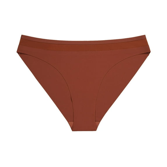 Bigersell Cotton Underwear Clearance Seamless Underwear Tangas Panty Style P-1669 Spandex Shaping Panties High Waisted Thongs Ladies Briefs High Waist Women's Panties Coffee L