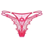 Bigersell Crotchless Panties Clearance High Waist Underwear Women Period Panty Style P-905 Spandex Shaping Panties Ladies Thongs Briefs High Waist Women's Panties Hot Pink One Size