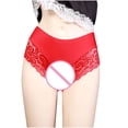 thumbnail image 1 of Bigersell Crotchless Panties Lingerie Clearance Seamless Underwear Women Thong Boy Shorts Panty Style P-110 Cotton Plus Size Panties Cotton Thong Briefs Mid Waist Women's Bikini Panties Red L, 1 of 7