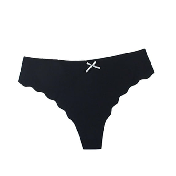 Bigersell Crotchless Underwear Clearance Ladies Underwear Panties Boy Shorts Panty Style P-1111 Cotton Plus Size Panties Cotton Thongs Ladies Briefs Mid Waist Women's Bikini Panties Black XXL