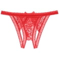 thumbnail image 1 of Bigersell Crotchless Underwear Clearance Women's Underwear Boy Shorts Panty Style P-603 Cotton Plus Size Panties Plus Size Thongs Briefs Mid Waist Women's Bikini Panties Red One Size, 1 of 5