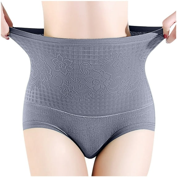 Bigersell Crotchless Underwear Clearance Womens Seamless Underwear Briefs Panty Style P-11 Polyester Bikini Panties Bikini Thongs Briefs High Waist Women's Panties Gray M
