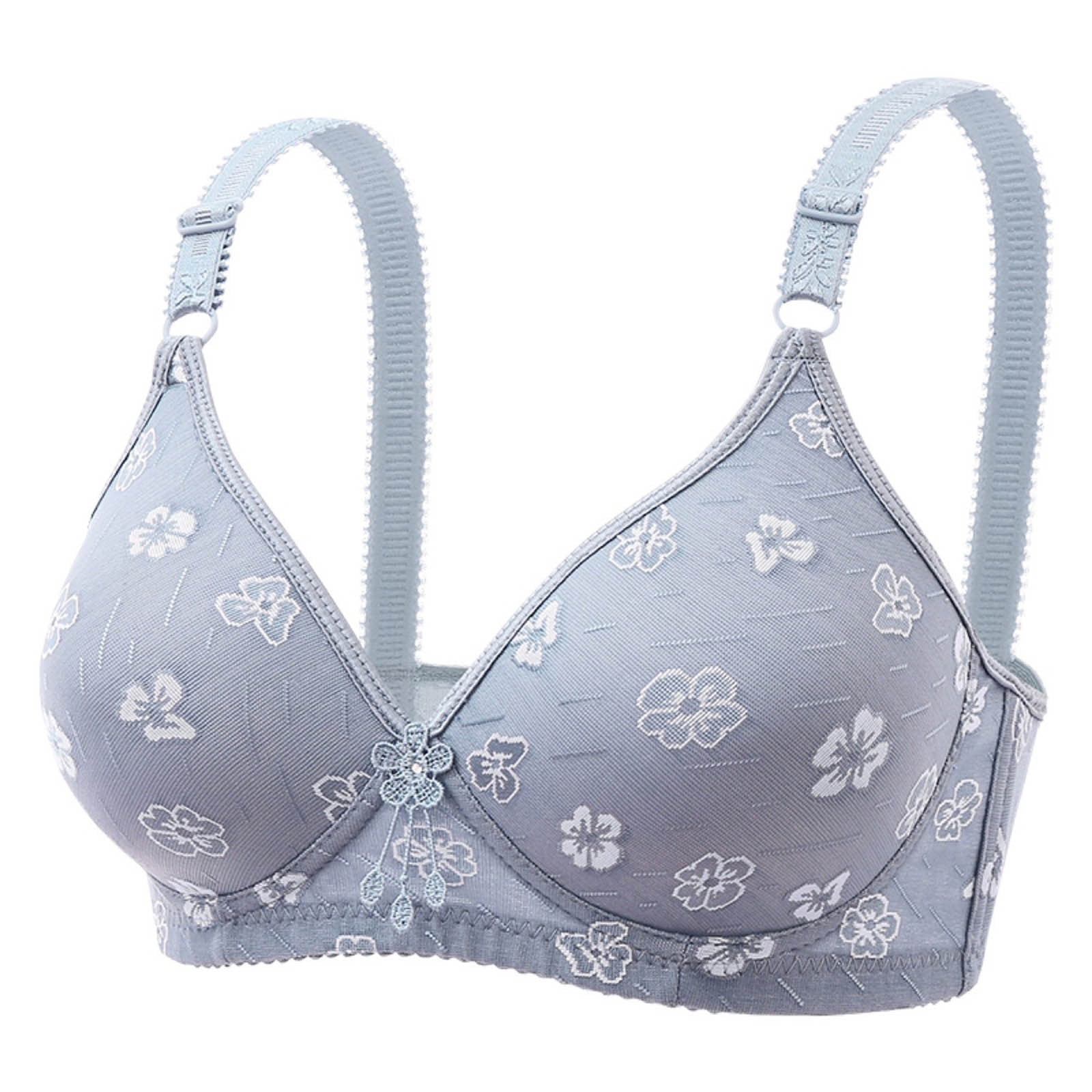 Bigersell Cupless Bra Woman Ladies Bra without Underwires Vest Large  Lingerie Bras Everyday Bra Tall Size Lace Bra and Panty Set, Style 13428,  Light Blue 42B 