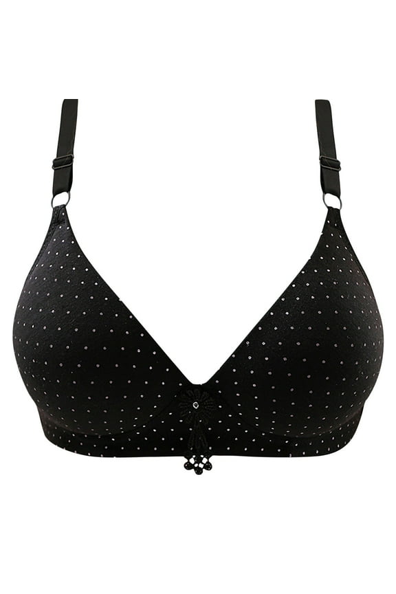 Cupless Bra Women Embroidered Lace Comfortable Breathable Bra Underwear No Underwire Tall Size Lace Bra and Panty Set, Style 9918, Black 34B