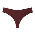 thumbnail image 1 of Bigersell Cute Panties Clearance Womens Cheeky Panties Bikini Panty Style P-1665 Polyester Bikini Panties Seamless Thongs Ladies Briefs High Waist Women's Panties Brown S, 1 of 2