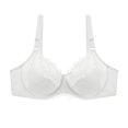 thumbnail image 1 of Bigersell Cute Push up Bra On Sale Women's Solid Color Ring Oversized Gathering Underwear Daily Bra Mastectomy Bra Style F-1114 White L, 1 of 8