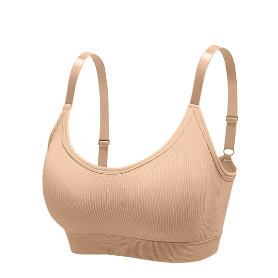 Bigersell Everyday Bra Sale Bras No Underwire T-Shirt Bra Style R607 V-Neck Seamless Bras Hook and Eye Bra Closure Women Size Seamless Bras Beige One Size