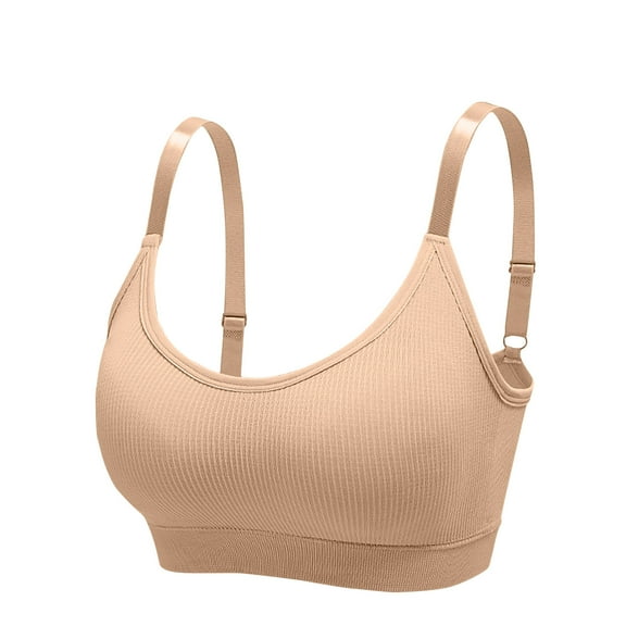 Bigersell Everyday Bra Sale Bras No Underwire T-Shirt Bra Style R607 V-Neck Seamless Bras Hook and Eye Bra Closure Women Size Seamless Bras Beige One Size