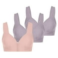 thumbnail image 1 of Bigersell Fashion Deep Cup Bra 3pc V-Neck Wire-Free Bra Support Women Longline Bras No Underwire Bra Style R-257 Basic Bra Strap Nylon Convertible Bra Everyday Bras Underwear Watermelon Red 3XL, 1 of 6