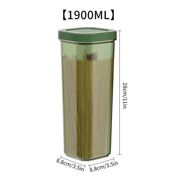 Bigersell Food Storage Containers w/ Lids Clear Plastic Stackable Food Canisters for Flour Cereal Pasta Kitchen Pantry Organization Storage Bin A