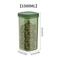 thumbnail image 1 of Bigersell Food Storage Containers w/ Lids Clear Plastic Stackable Food Canisters for Flour Cereal Pasta Kitchen Pantry Organization Storage Bin B, 1 of 2