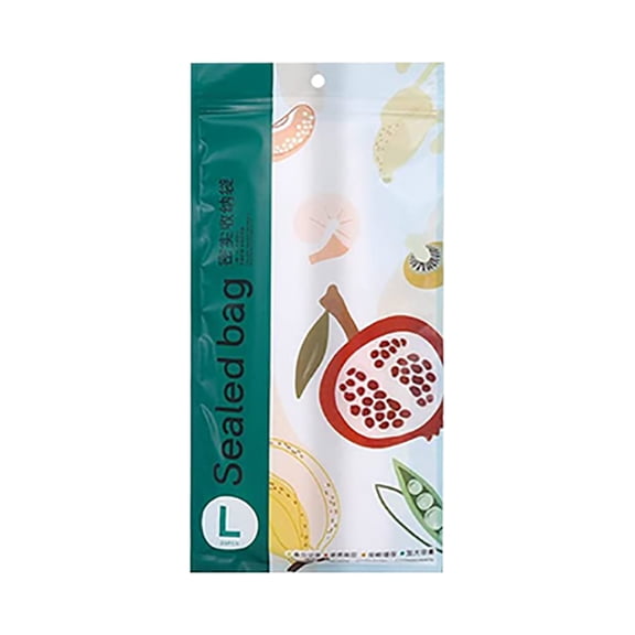 Bigersell Freezer Bags Pack, Reusable Food Storage Bags Clear Resealable Plastic Bags for Food Fresh-Keeping Refrigerator Food Storage Bag White L