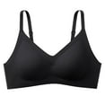 thumbnail image 1 of Bigersell Front Closure Sports Bra Summer Front Button Bra Longline Bra Style R3101 V-Neck Lightly Lined Bras Hook and Eye Bra Closure Women Size Sports Bras Black L, 1 of 3