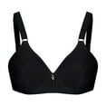 thumbnail image 1 of Bigersell Front Closure Sports Bras for Women Deals Padded Bras for Women Full-Coverage Lace Bra Style R2555 V-Neck Convertible Bras Hook and Eye Bra Closure Women Size T Shirt Bras Black M, 1 of 4