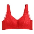 thumbnail image 1 of Bigersell Full-Coverage Bra Clearance Woman Color Thin and Steel Hoop Push up Breathable Underwear for Daily Bras Wire-Free Bra Style F-969 Red 42, 1 of 7