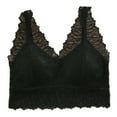 thumbnail image 1 of Bigersell Full Coverage Bra Women Lingerie Lace Chest Tube Tops Backless Bra Camisole Underwear Big & Tall Size Wireless Comfortable Bra, Style 2671, Black, 1 of 2