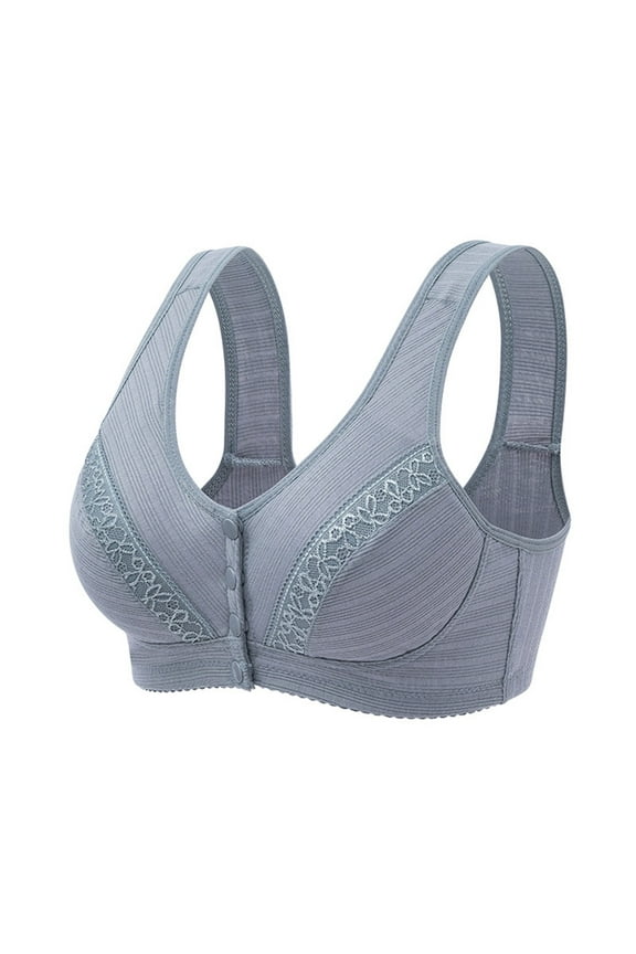 Full Coverage Bra Women No Underwire Lactation Vest Bra Back Adjustment Yoga Running Bra Short Size Cupless Bra, Style 12887, Gray 38B