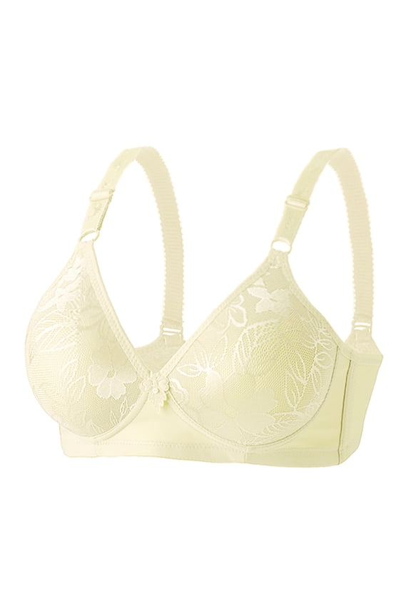 Full Coverage Bra Womens Plue Size Adjust Full Cup No Underwire Cotton Breathable Underwear Female Polyester Cupless Bra Women Full-Figure Bra, Style 984, Beige S