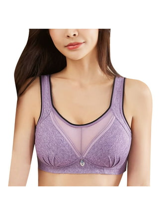 purcolt Front Closure Wire Free Bras for Women, Plus Size Comfort Push Up  Bra Full-Coverage Wireless Brassiere Lightly Lined Breathable Bralettes
