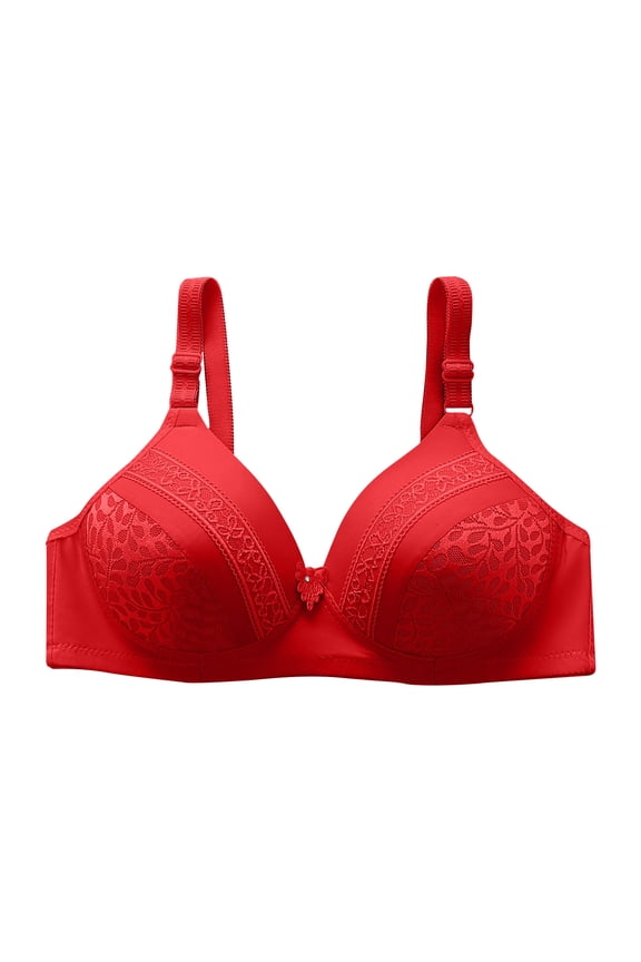 Full-Coverage Bras for Women Sale Workout Bras for Women T Shirt Bras for Women Padded Bra Style R-519 Double-Breasted Bra Sports Bras Juniors No Underwire Bra Hook & Eye Bra Closure Red 40