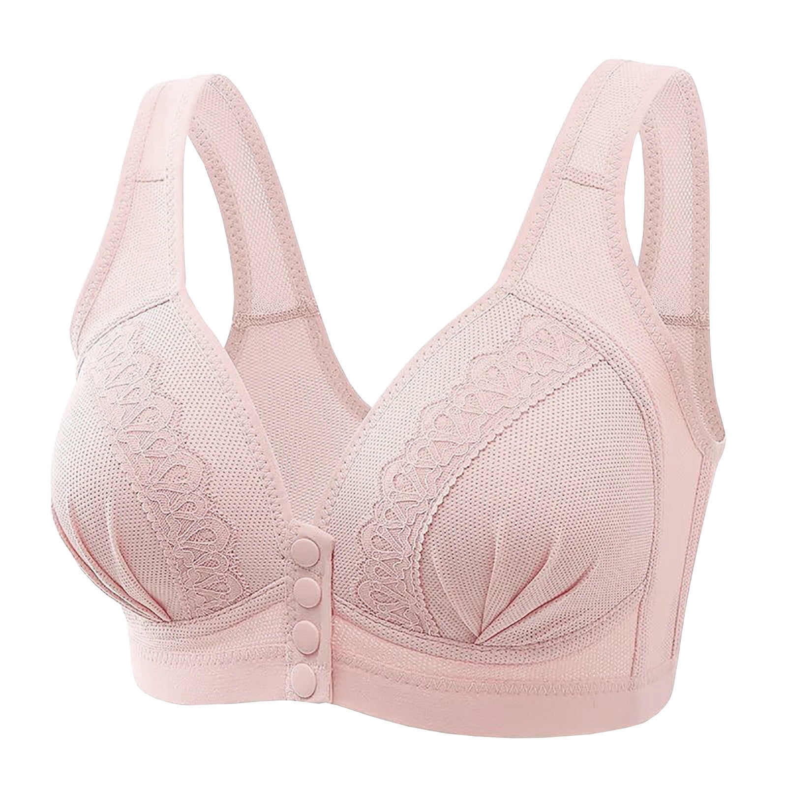 Bigersell Full-Coverage Bras for Women Sale Workout Bras for Women Longline  Bra Style B5197 V-Neck Convertible Bras Front Button Bra Closure Women's  Plus Size Bras for Women Wirefree Pink 3XL 