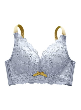 Bigersell Sport Bra Women's Lace Transparent Underwear without Underwire  and Sponge Bras Female Polyester Push up Bra Plus Training Bra, Style 616,  Gray 80c 