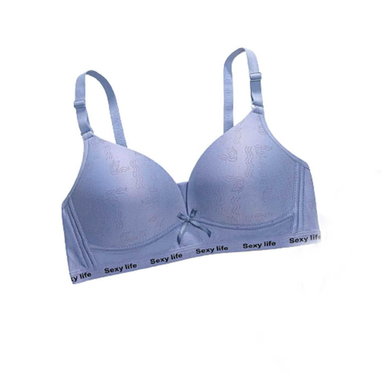 2 Piece Women Full Coverage Front Closure Wire Free Back Support Posture Bra  X-Strap Brassiere Wireless Push Up Wirefree, G44-multicolor, Small :  : Clothing, Shoes & Accessories