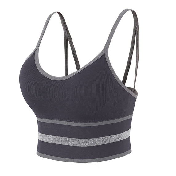 Bigersell Full-Coverage Wireless Bra Women's Ruched Sport Bras Padded Workout Tops Medium Support Crop Tops Female Wireless Bra for Everyday Big & Tall Nylon Lace Bra Style 1467, Gray One Size