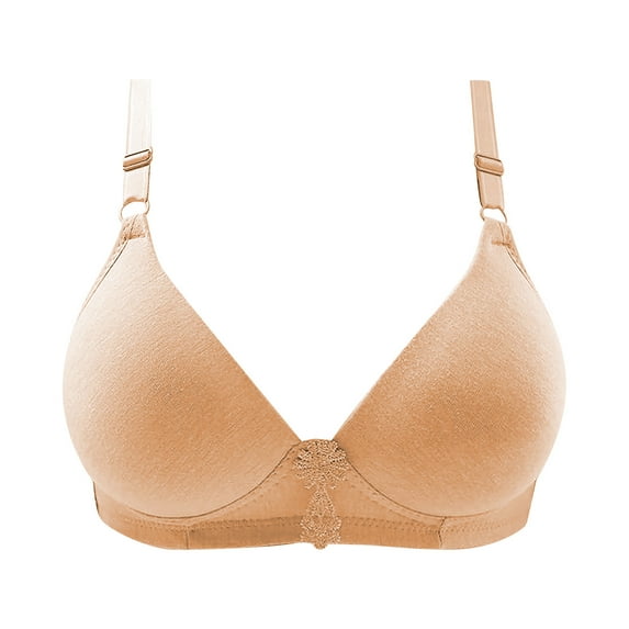 Bigersell Full Figure Bras for Women Plus Size Sale Sports Bras for Girls Tank Top Bra Push-Up Bra Style R-909 Sleep Bras for Women Sports Bras Juniors Padded Bra Hook & Eye Bra Closure Khaki L