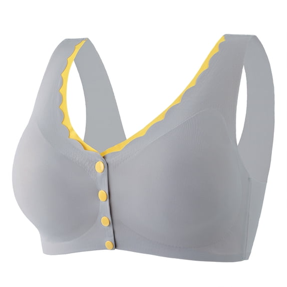 Bigersell Full Support Bras for Women On Sale Padded Bras for Women No Underwire Balconette Bra Style C43 Convertible Bras Front Button Bra Closure Women's Plus Sports Bras High Impact Dark Gray XXL