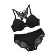 thumbnail image 1 of Bigersell Girls Sports Bra Fashion Women Lace Backless Solid Strap Wrap Bra Underwear Women's Plus Size Yoga Bra, Style 12760, Black 38B, 1 of 5