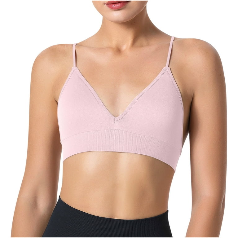 Bigersell Girls' Sports Bras Double-Breasted Bra Backless Sports