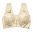 thumbnail image 1 of Bigersell Halter Sports Bra Women Comfortable Breathable Bra Underwear No Underwire Women's Plus Size Sleep Bra, Style 9886, Beige 38D, 1 of 5