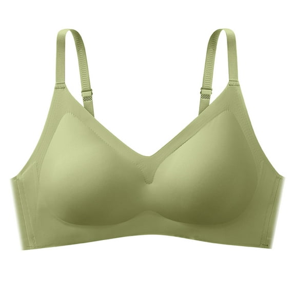 Bigersell Halter Tops Bra Clearance Sleeping Nursing Bra Molded Bra Style R3119 V-Neck Seamless Bras Hook and Eye Bra Closure Women Size Full-Coverage Bra Green S