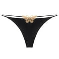 thumbnail image 1 of Bigersell High Cut Underwear Women Clearance Briefs Women Thong Panty Style P-516 Nylon Period Panties Ladies Thongs Briefs Mid Waist Women's Briefs Black XL, 1 of 4