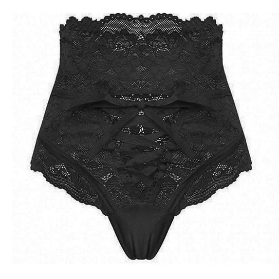 Bigersell High Waist Underwear Women Clearance Plus Size Underwear Women Cheeky Panty Style P-808 Nylon Period Panties Ladies Thongs Briefs Mid Waist Women Cheeky Panties Black S