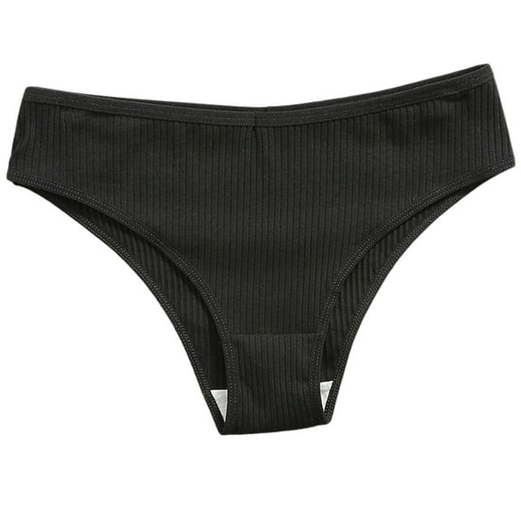 Bigersell High Waisted Cotton Underwear for Women Clearance Ladies Underwear Panties Cotton Briefs Panty Style P-42 Polyester Bikini Panties Ladies Thongs Briefs High Waist Women's Panties Black L