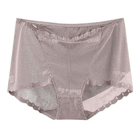 Bigersell High Waisted Cotton Underwear for Women Clearance Pregnancy Underwear High Cut Panty Style P-1672 Cotton Plus Size Panties Ladies Thongs Briefs Mid Waist Women's Briefs Coffee XL